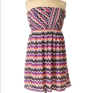 Emmelee Strapless Colorblock Dress